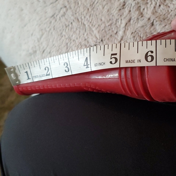 Children's Red Rubber Slip-on Boots (No Shoes Required) - 4" shaft - EUC - Sz 6 - Picture 11 of 12